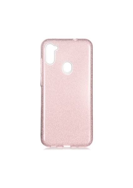 Samsung Galaxy A11 Simli ve Parlak Şık Shining Premium Silikon Kılıf