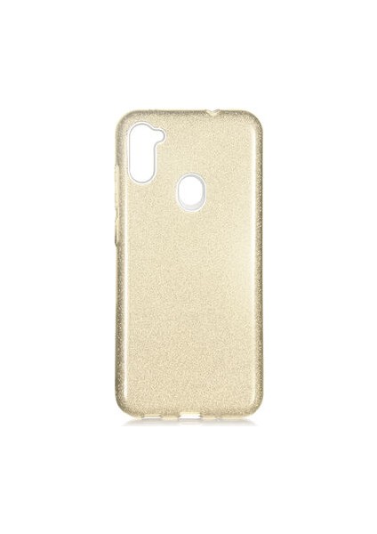 Samsung Galaxy A11 Simli ve Parlak Şık Shining Premium Silikon Kılıf