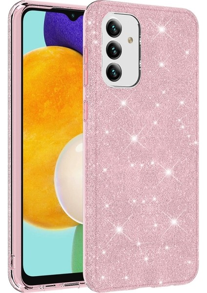 Samsung Galaxy A13 5g Simli ve Parlak Şık Shining Premium Silikon Kılıf