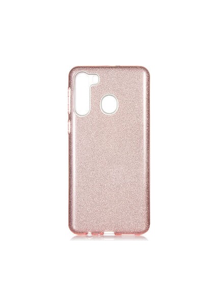 Samsung Galaxy A21 Simli ve Parlak Şık Shining Premium Silikon Kılıf