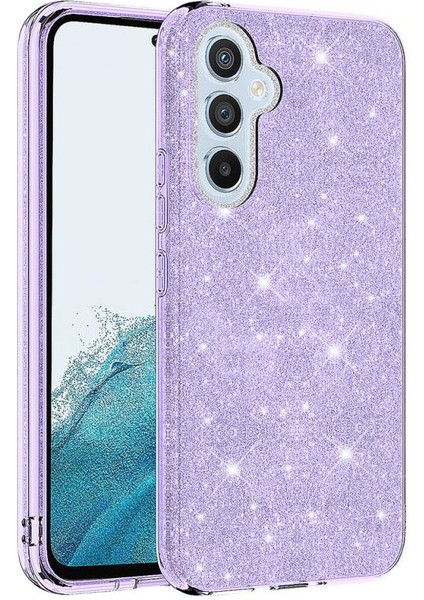 Samsung Galaxy A54 Simli ve Parlak Şık Shining Premium Silikon Kılıf