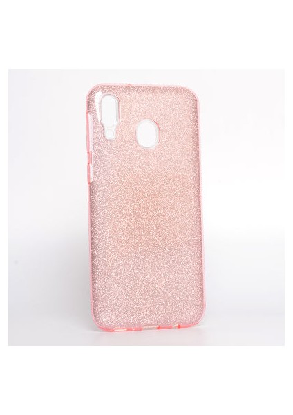 Samsung Galaxy M20 Simli ve Parlak Şık Shining Premium Silikon Kılıf