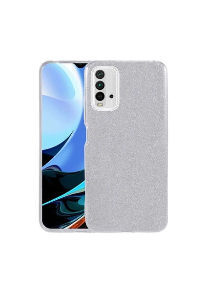 Techno Guru Redmi 9t Simli ve Parlak Şık Shining Premium Silikon Kılıf