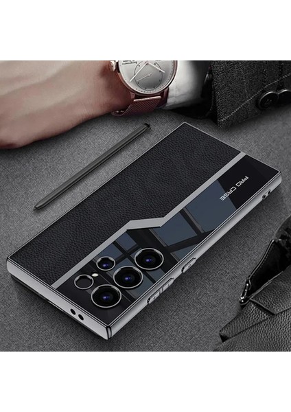 Samsung Galaxy S24 ile Uyumlu Lüks Deri Kaplama Metal Görünümlü 1mm Çıkıntılı Kamera Koruma Iç Karbon Yüzeyli Magsafe ile Uyumlu Galaxy S24 Kılıf Yeşil fırsatları