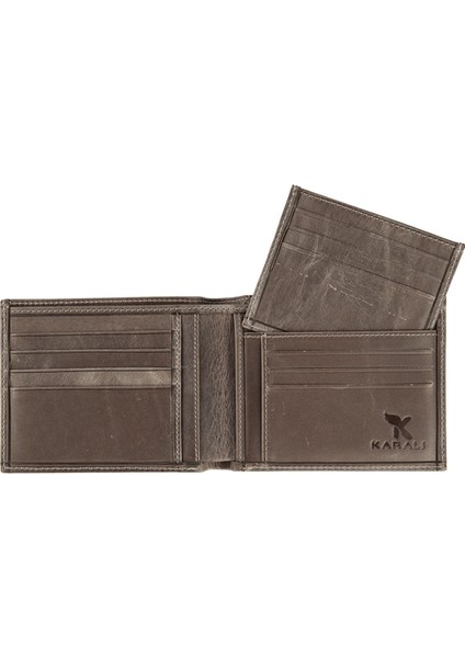 Deri Erkek Cüzdan Gri C245-08 modelleri
