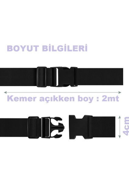 2 Adet Mavi Valiz Kemeri 1 Adet Beyaz Valiz Etiketi