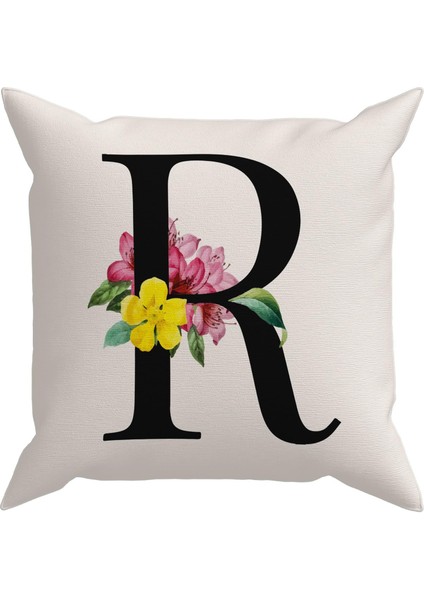 Flowered Harf (R) Kırlent Kılıf