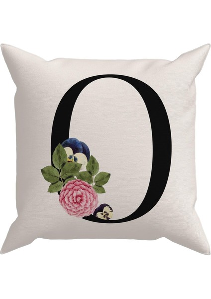 Flowered Harf (O) Kırlent Kılıf