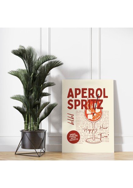 Aperol Spritz Kokteyl Modern Dekoratif Kanvas Tablo - Cafe Dekor - Salon ve Mutfak Için Duvar Dekorasyonu