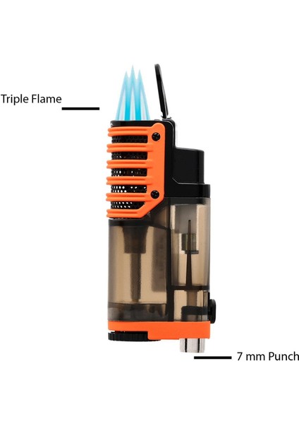 3 Pürmüz Jet Alev Delicili Puro Çakmağı Siyah/orange fiyatları