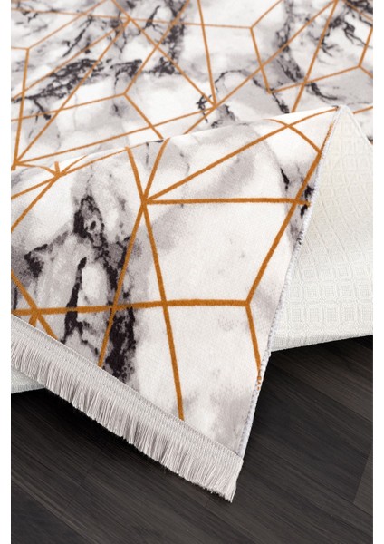 Kaymaz Tabanlı Kesme Rulo Halı Yolluk Püsküülü 1055 Gold (Saçaklı) modelleri