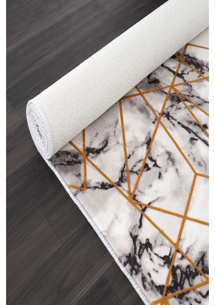 Kaymaz Tabanlı Kesme Rulo Halı Yolluk Püsküülü 1055 Gold (Saçaklı) fırsatları