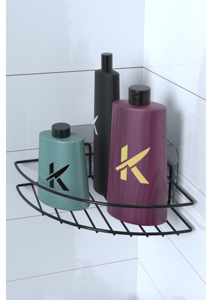 Yapışkanlı 2'li Set Banyo Köşeliği Köşe Rafı Duş Şampuanlık Duvar Düzenleyici Organizer Raf fiyatları