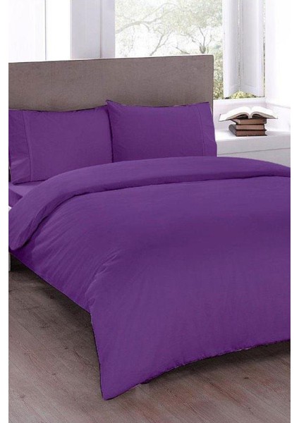 Pure Çift Kişilik Nevresim Seti 200X200 Mürdüm