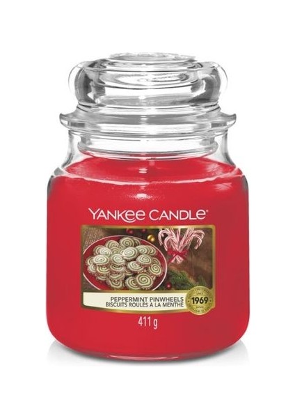 Yankee Candle Peppermint Pinwheels Kokulu Mum 411G 1721036E