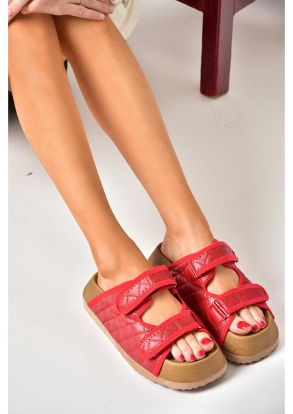 S811546209 Kırmızı Kalın Tabanlı Kadın Terlik fırsatları