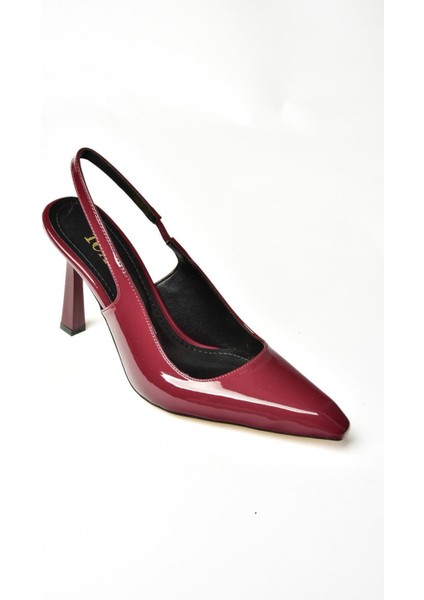 S752063408 Bordo Rugan Kalın Topuklu Kadın Ayakkabı indirimleri