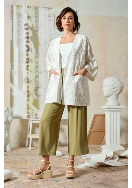 Cepli Kimono Beyaz