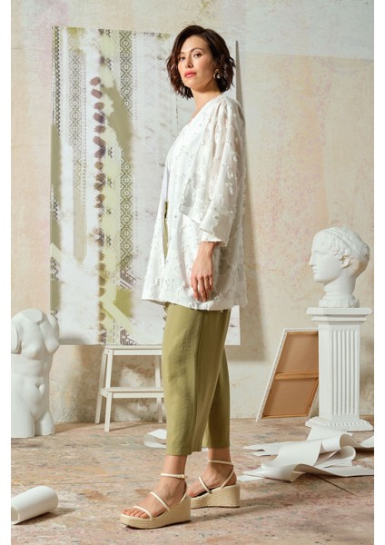 Cepli Kimono Beyaz