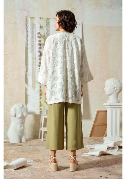 Cepli Kimono Beyaz