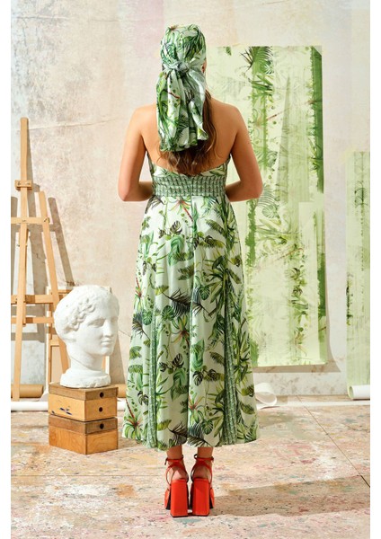 Palmiyeli Elbise Yeşil fırsatları