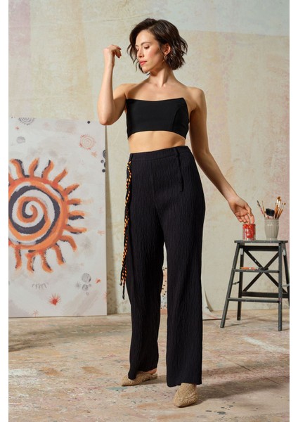 Kırınkıl Pantolon Siyah