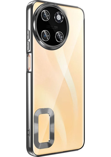 Realme 11 4g Uyumlu Sah Kılıf Kamera Korumalı Logo Gösteren Zore Omega Kapak-Siyah fiyatları