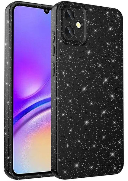 Bilişim Aksesuar Galaxy A05 Uyumlu Sah Kılıf Kamera Korumalı Simli Lüks Zore Koton Kapak-Pembe