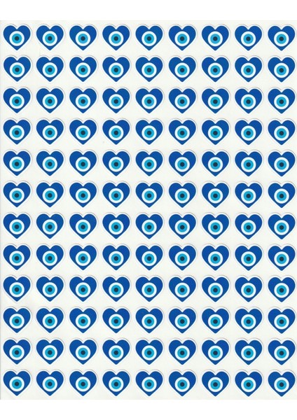 Kalpli Nazar Boncuğu Sticker Seti Göz Okul Ödül Öğretmen Etiketi Evil Eye Stickers NSTI0154