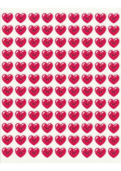 Neşeli Kalpler Sticker Seti Öğretmen Kalp Ödül Etiketi Okul Sevgililer Günü Valentines Day NSTI0053