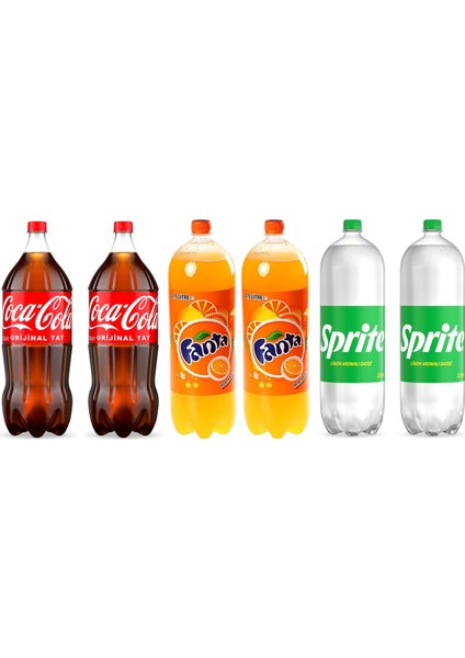 Fanta Sprite 2,5 Lt 6 Lı Karma Paket