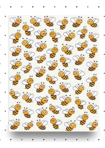 Sevimli Arılar Sticker Seti Çalışkan Arı Ödül Etiketi Bal Arısı Çıkartma Etiket NSTI0012