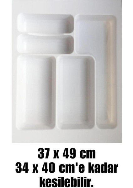 37X49 Cm_beyaz Plastik Desenli Kaşıklık