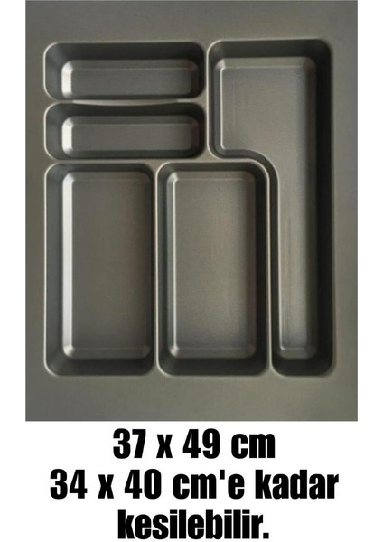 37X49 Cm_antrasit Plastik Desenli Kaşıklık