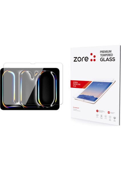 iPad Uyumlu Pro 13 2024 Tablet Temperli Cam Ekran Koruyucu