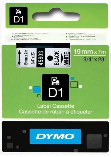 D1 45803 Yedek Şerit 19MMX7M Beyaz-Siyah