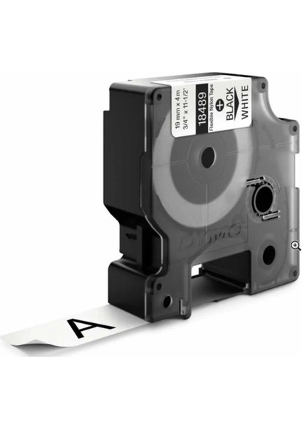 Rhinopro 18489 Beyaz/siyah Esnek Naylon Şerit 19 mm x 3,5 mt