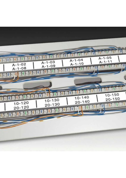 Rhinopro 18482 Beyaz/siyah Sabit Polyester Şerit 9 mm x 5,5 mt fırsatları
