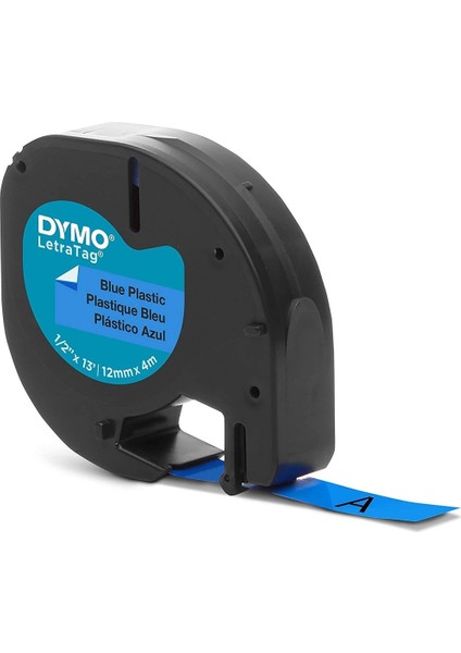 Letratag Plastik Etiket Şerit Mavi 59426 (12MM x 4 Metre)