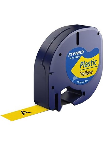 59423 Letratag Plastik Şerit 12MMX4M Sarı fiyatları