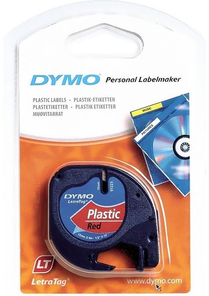 Letratag Plastik Şerit 12MMX4M Kırmızı