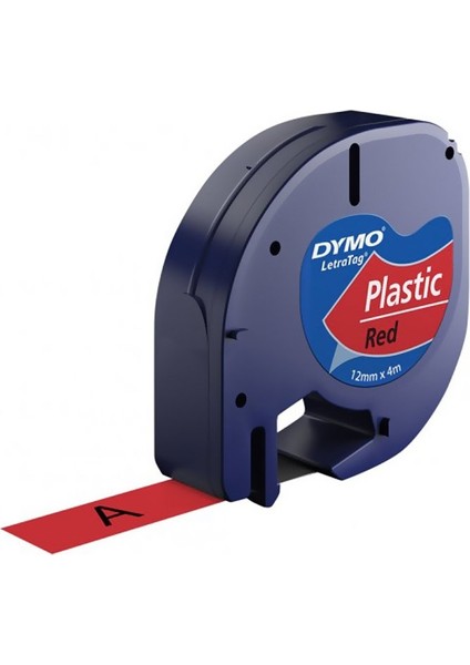 Letratag Plastik Şerit 12MMX4M Kırmızı fiyatları