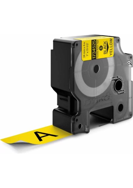 Rhinopro 1734525 Sarı/siyah Esnek Naylon Şerit 24 mm x 3,5 mt