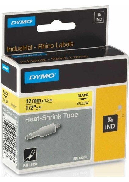 Rhino Pro Isıyla Küçülen Şerit 12MM x 1,5m Sarı/siyah (18056)