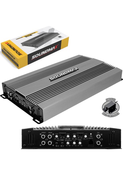 SX-PW5500.5 Oto Anfi Stereo 5500 Watt 5 Kanal Bass Kontrol