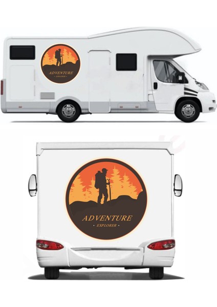 Adventure Kamp Dağcı Offroad Araba Oto Motosiklet Karavan Sticker 01830 modelleri