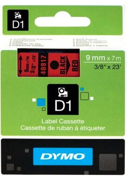 D1 40917 Yedek Şerit 9MMX7M Kırmızı-Siyah