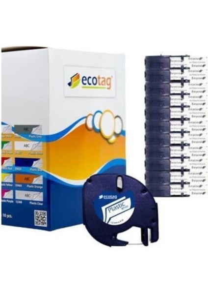 Letratag Muadil Plastik Şerit Etiket Pembe 10'lu Paket