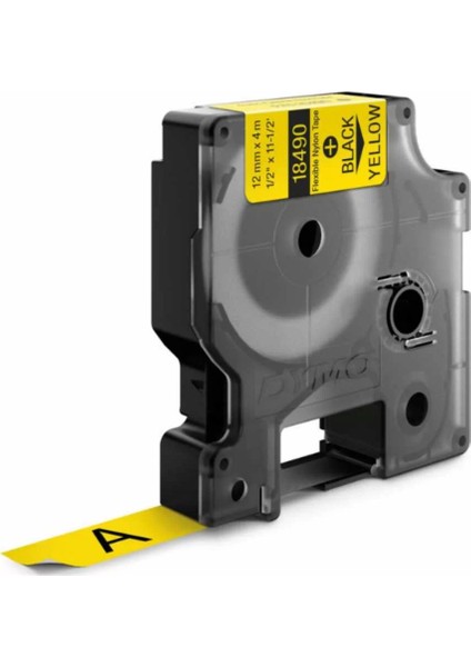 Rhinopro 18490 Sarı/siyah Esnek Naylon Şerit 12 mm x 3,5 mt