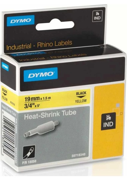 Rhinopro 18058 Sarı/siyah Isıyla Küçülen Şerit 19 mm x 1,5 mt fiyatları